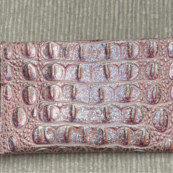 Brahmin Pixie Dust Melbourne Mini Envelope Case NWT Pink Iridescent - Picture 2 of 4